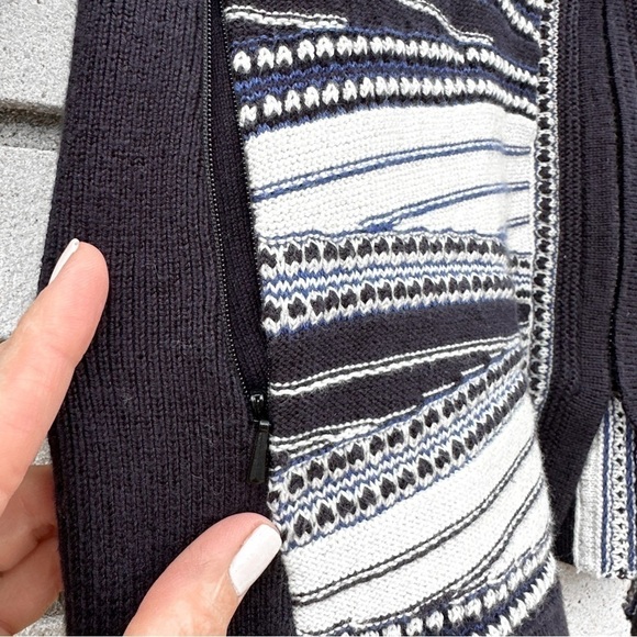 Nic + Zoe Full Zip Up Cardigan Sweater Pockets Cotton Viscose Jacket - Picture 8 of 11